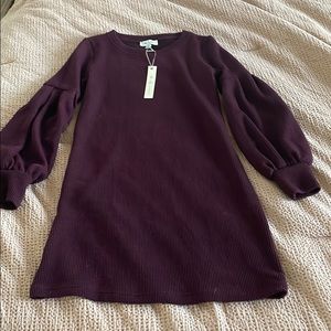 Burgundy sweater dress